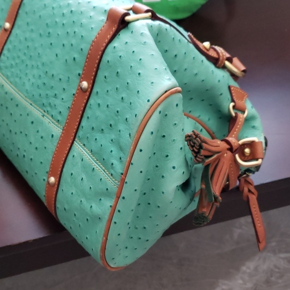 Dooney and Bourke Seafoam Ostrich Satchel - Picture 5 of 8